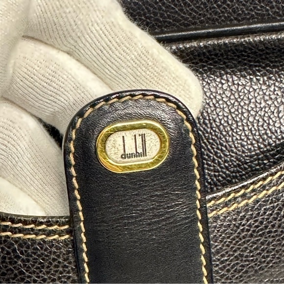 DUNHILL leather clutch bag in black - Picture 10 of 17